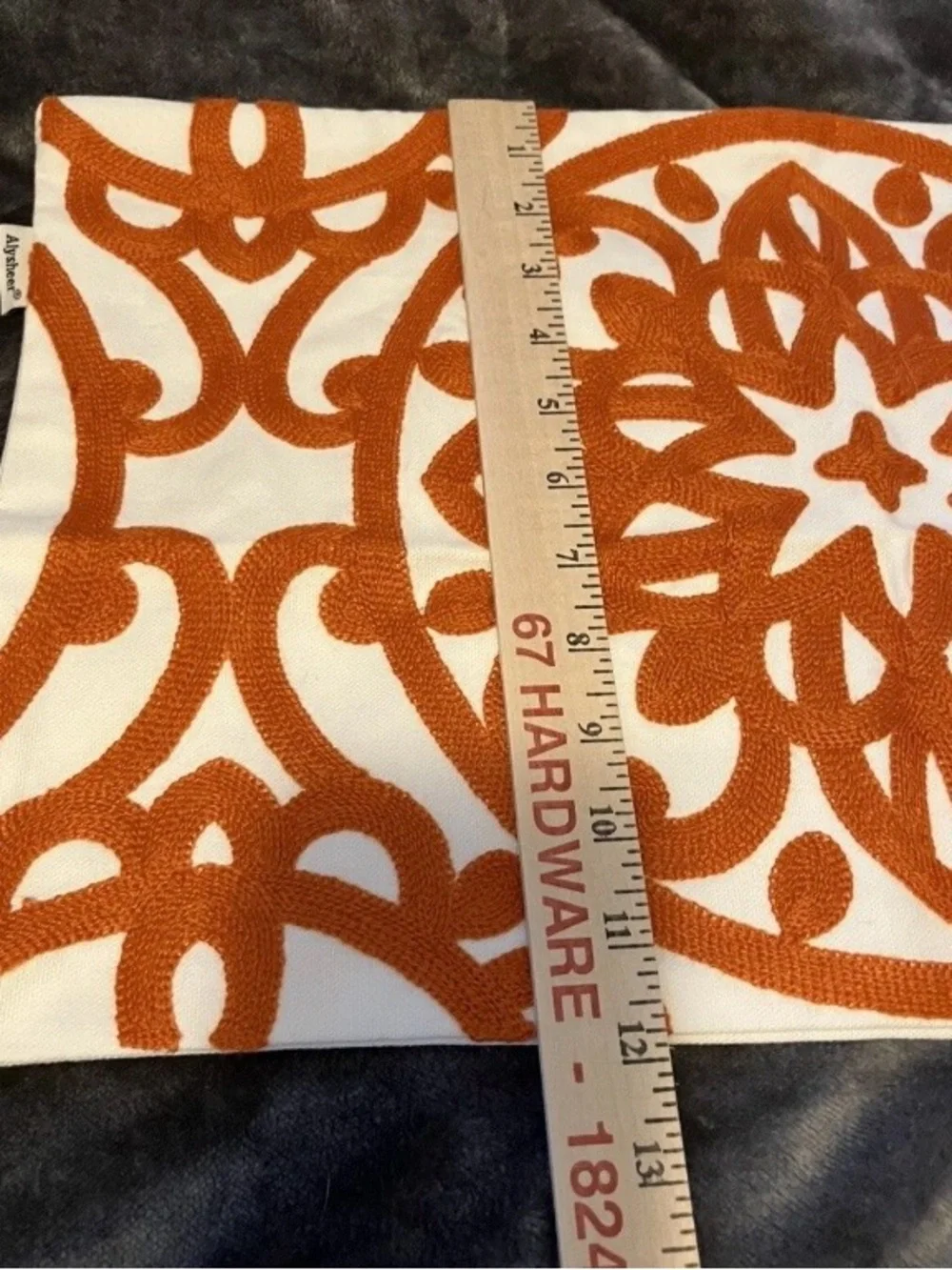 Orange and beige Decorative Accent Pillow Cover